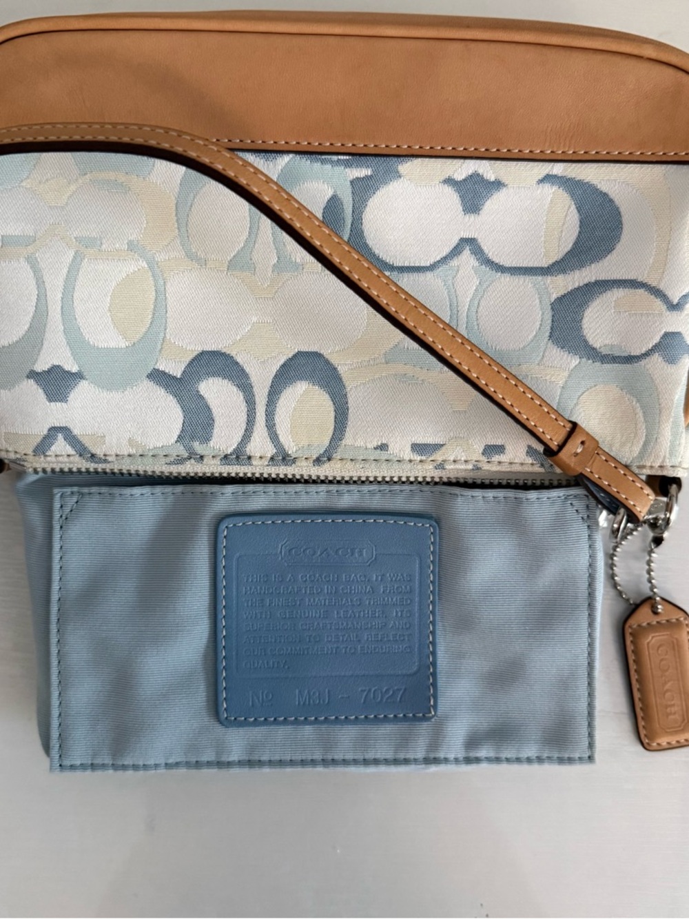 RARE Optic Blue Coach Demi Baguette - Picture 8 of 9